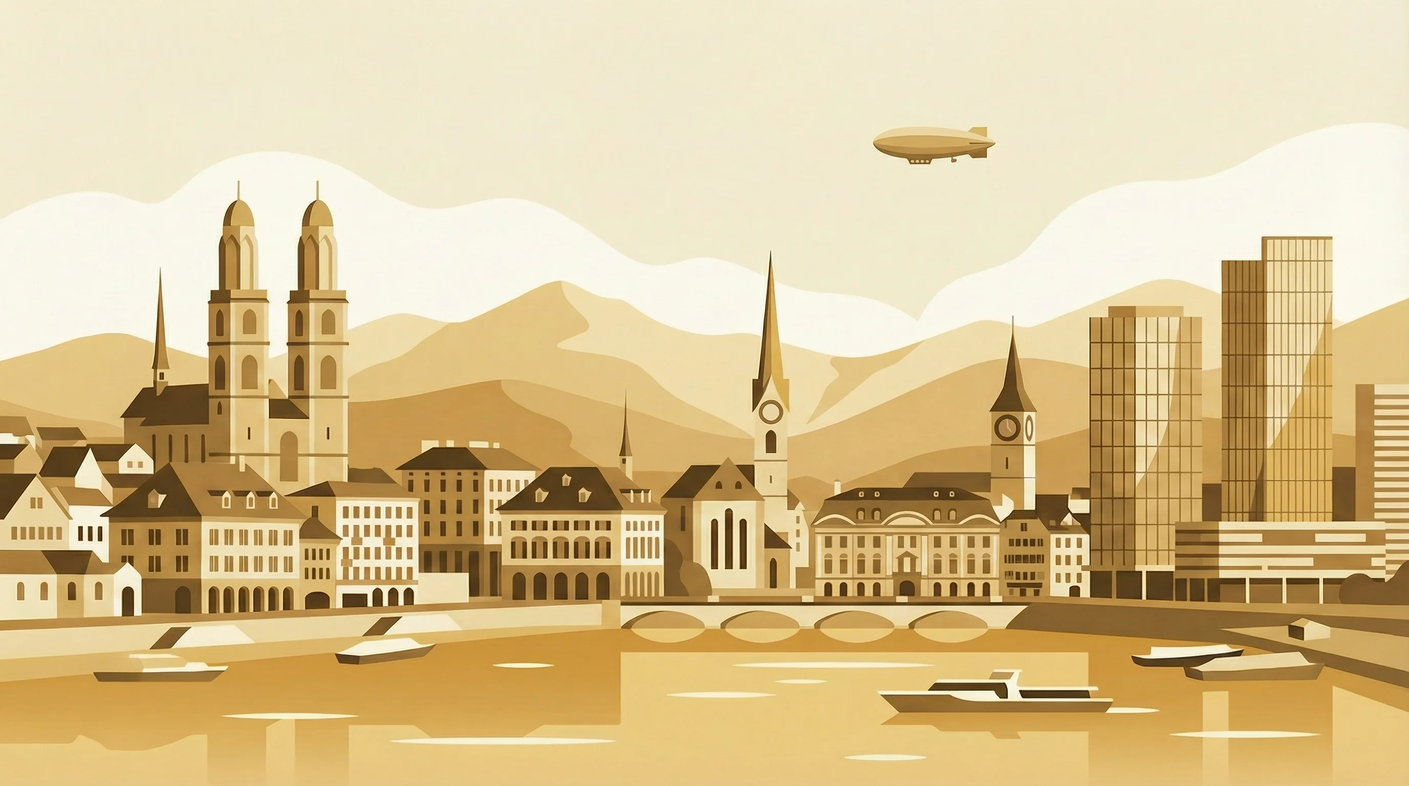 Zürich Skyline – Standort der Helvetic Capital Consulting AG